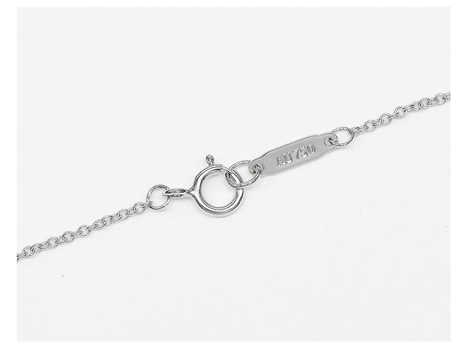 Pendente Crown Key Tiffany & Co. in oro bianco 18K con diamanti Argento - vista 5
