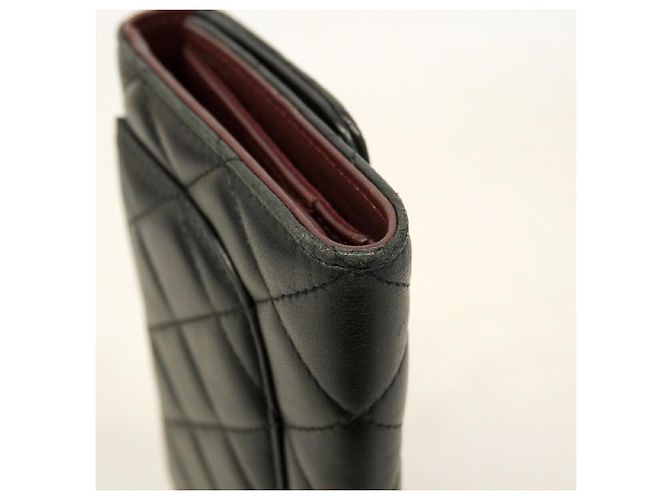 Portafoglio lungo tri-fold Chanel in nappa nera Nero - vista 6