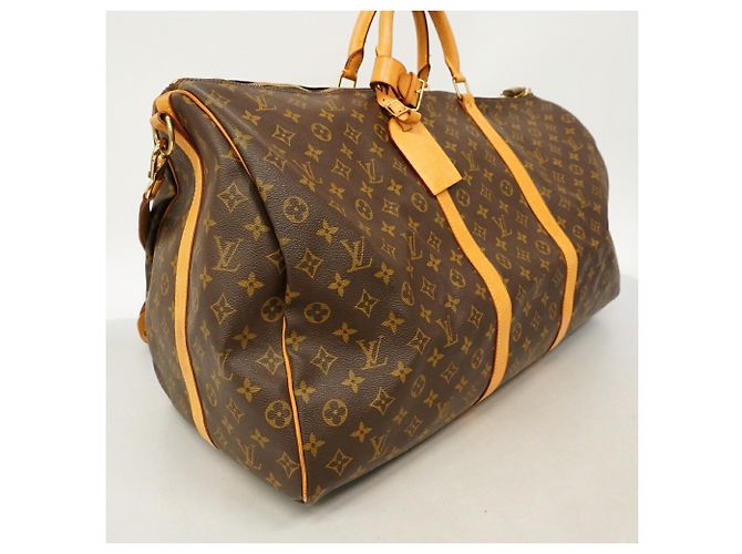 Louis Vuitton Boston Monogram Keepall Bandoulière 60 Marrone - vista 2