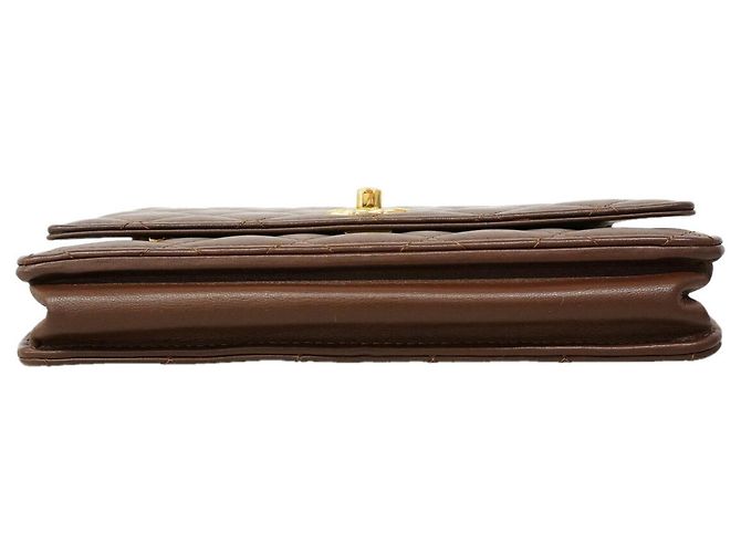 Portafoglio a spalla con catena Chanel Matelassé Marrone - vista 3