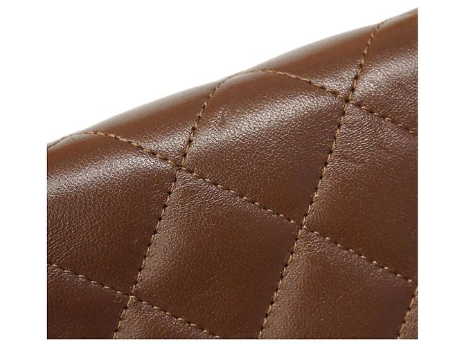 Portafoglio a spalla con catena Chanel Matelassé Marrone - vista 8