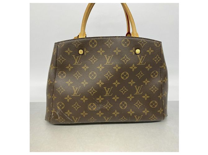 Borsa Louis Vuitton Monogram Montaigne MM Marrone - vista 11