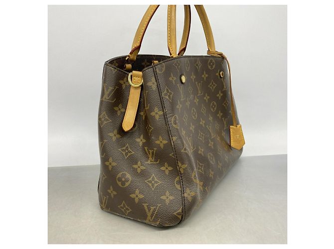 Borsa Louis Vuitton Monogram Montaigne MM Marrone - vista 2