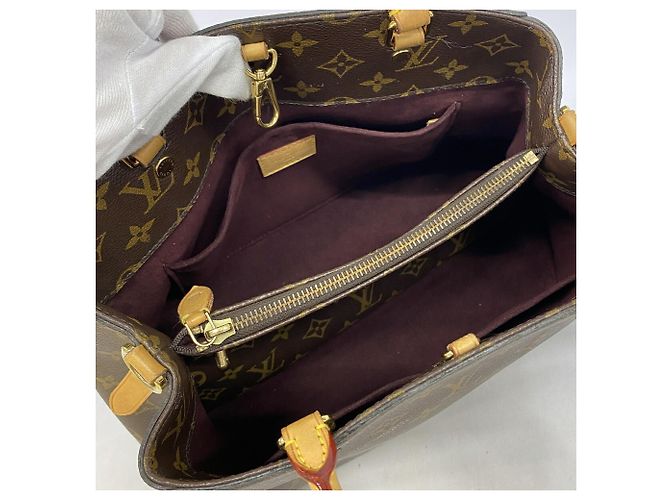 Borsa Louis Vuitton Monogram Montaigne MM Marrone - vista 4
