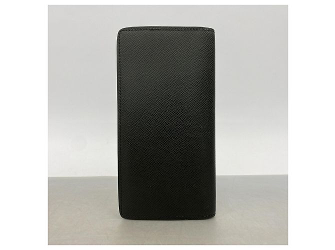 Louis Vuitton Taiga Portefeuille Brazza Wallet Grigio - vista 7