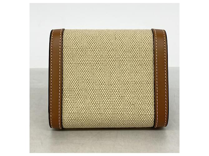 Céline Celine Triomphe Tri-fold Geldbörse Braun Beige - Ansicht 6