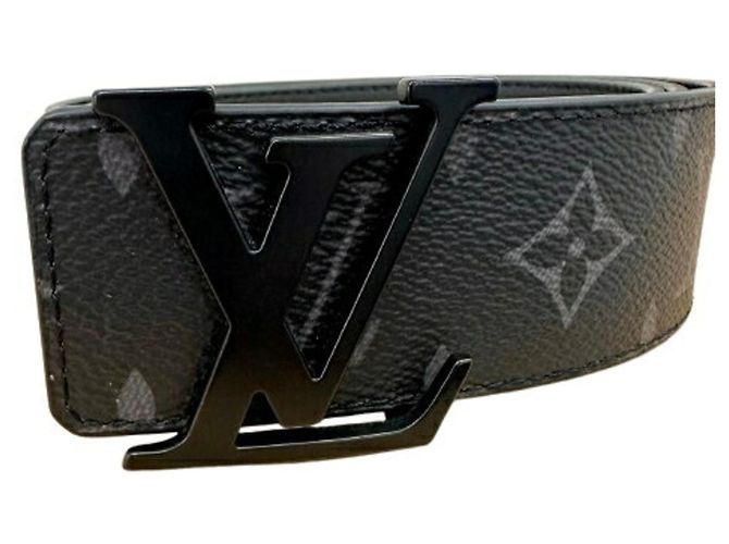 Cinturón de cuero negro Louis Vuitton Monogram Eclipse - vista 3