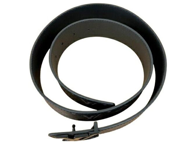 Cinturón de cuero negro Louis Vuitton Monogram Eclipse - vista 5