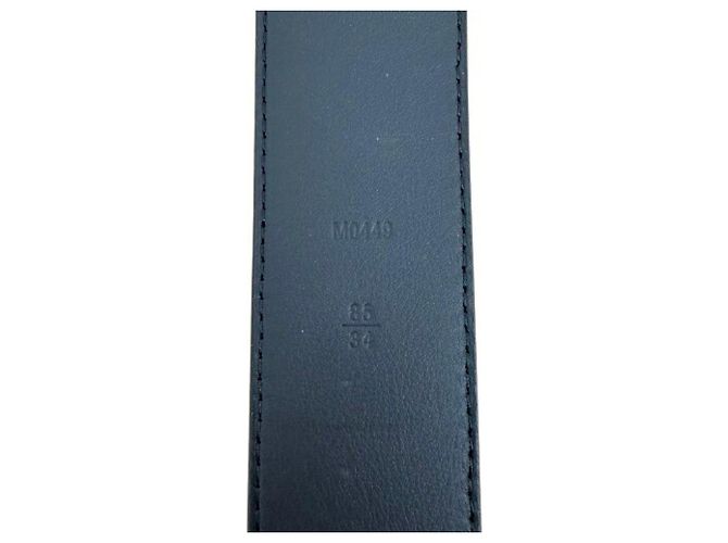 Cinturón de cuero negro Louis Vuitton Monogram Eclipse - vista 6