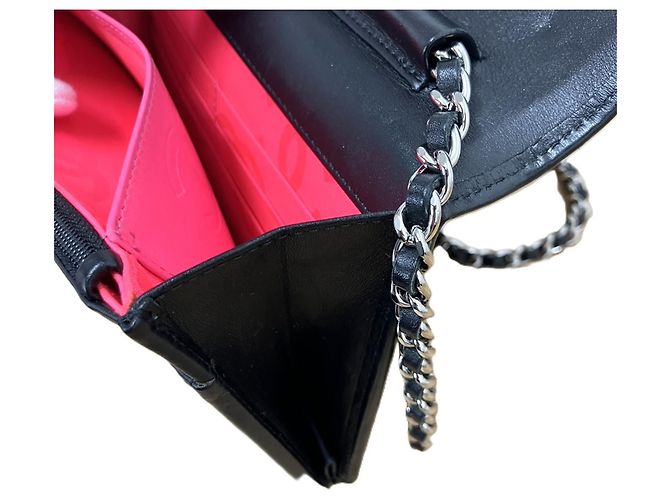 Portafoglio a catena Chanel A46646 Cambon Line Nero - vista 5