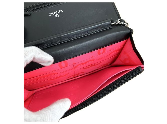 Portafoglio a catena Chanel A46646 Cambon Line Nero - vista 7