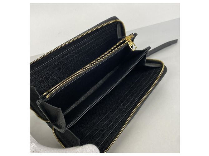 Louis Vuitton Monogram Empreinte Bicolor Zippy Wallet Schwarz Beige - Ansicht 3