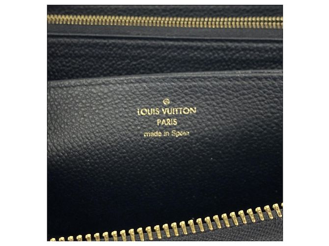 Louis Vuitton Monogram Empreinte Bicolor Zippy Wallet Schwarz Beige - Ansicht 4