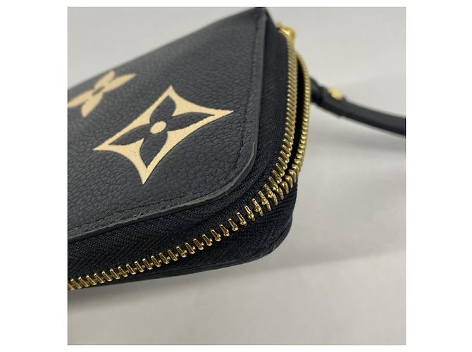 Louis Vuitton Monogram Empreinte Bicolor Zippy Wallet Schwarz Beige - Ansicht 5