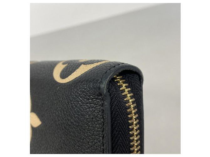 Louis Vuitton Monogram Empreinte Bicolor Zippy Wallet Schwarz Beige - Ansicht 6