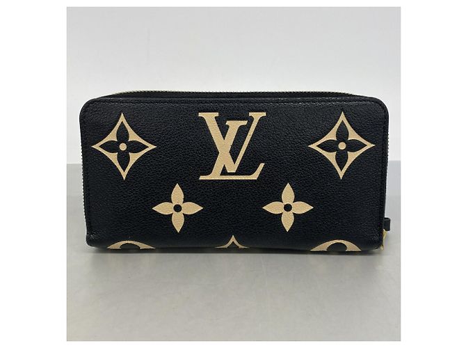 Louis Vuitton Monogram Empreinte Bicolor Zippy Wallet Schwarz Beige - Ansicht 9