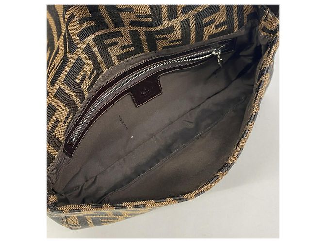 Borsa Fendi Zucca Brown Nylon Canvas Marrone - vista 4