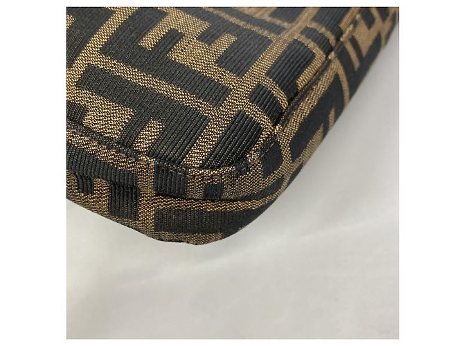 Borsa Fendi Zucca Brown Nylon Canvas Marrone - vista 6