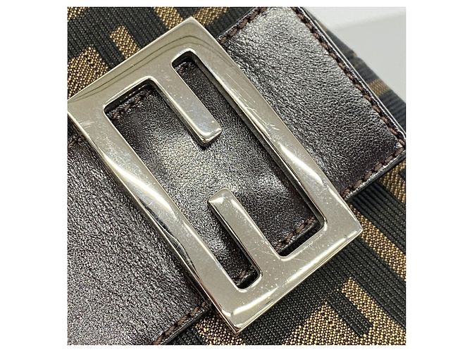 Borsa Fendi Zucca Brown Nylon Canvas Marrone - vista 8