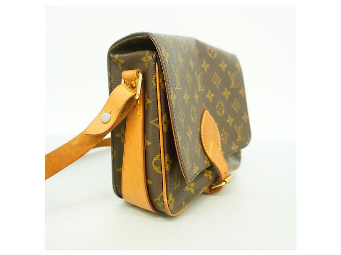Borsa a tracolla Louis Vuitton Monogram Cartouchiere MM Marrone - vista 2