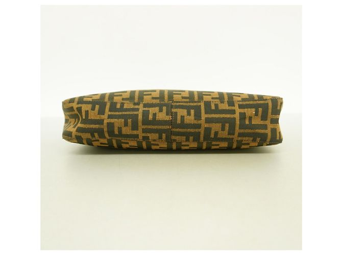 Borsa Fendi Zucca in nylon e canvas Marrone - vista 3
