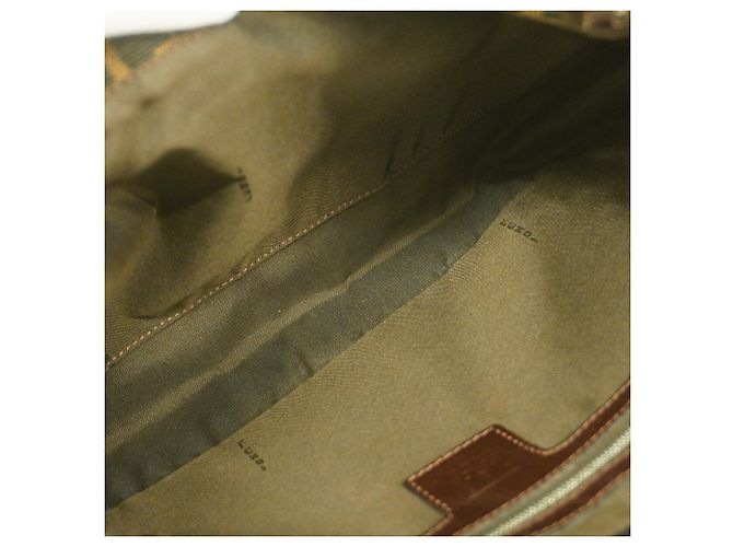 Borsa Fendi Zucca in nylon e canvas Marrone - vista 4