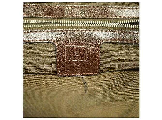 Borsa Fendi Zucca in nylon e canvas Marrone - vista 5