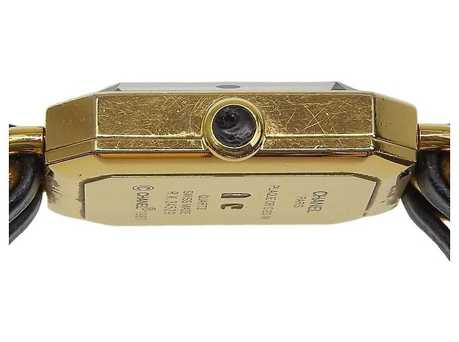 Chanel Premiere Rock Quartz Metal Folheado e Couro 20 - vista 3