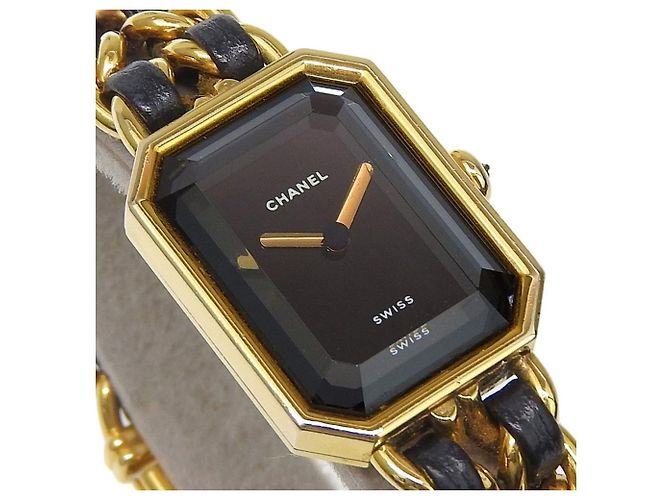 Chanel Premiere Rock Quartz Metal Folheado e Couro 20 - vista 5