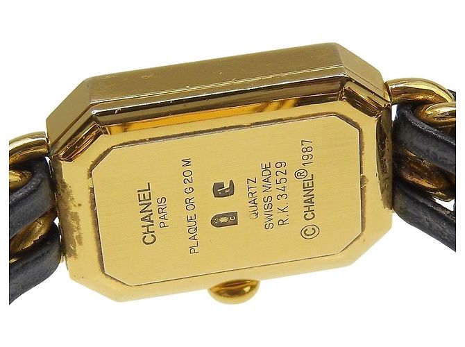 Chanel Premiere Rock Quartz Metal Folheado e Couro 20 - vista 6