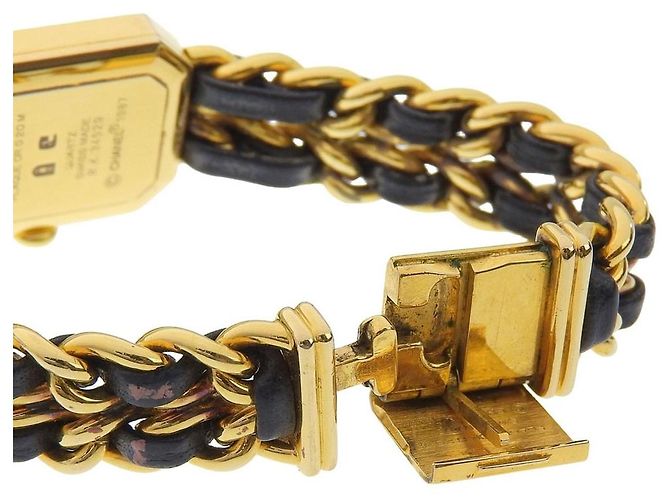 Chanel Premiere Rock Quartz Metal Folheado e Couro 20 - vista 7
