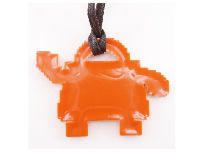 Hermès Hermes Kelly Dole Bag Charm Rubber Arancione - vista 4