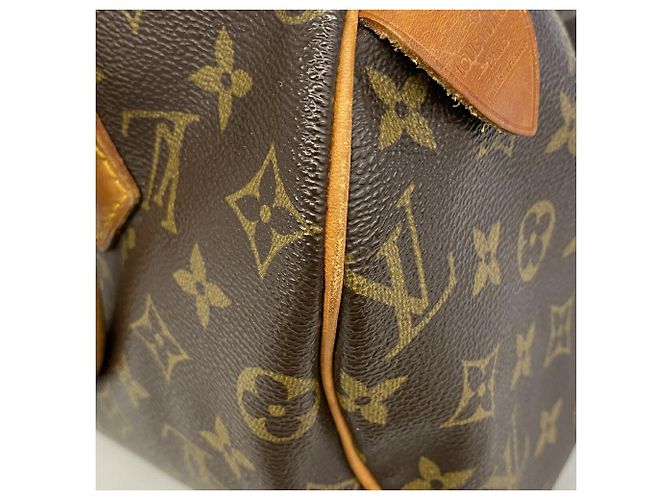 Bolso Louis Vuitton Monogram Speedy 25 Castaño - vista 10