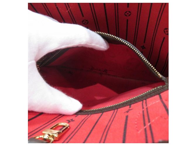 Borsa Tote Louis Vuitton Neverfull Marrone Damier ebene - vista 8