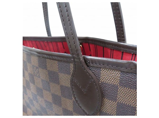 Borsa Tote Louis Vuitton Neverfull Marrone Damier ebene - vista 9
