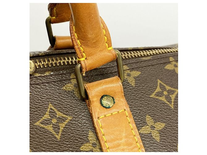 Borsa Louis Vuitton Boston Monogram Keepall 60 Marrone - vista 10