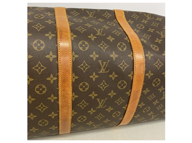 Borsa Louis Vuitton Boston Monogram Keepall 60 Marrone - vista 11