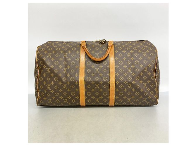 Borsa Louis Vuitton Boston Monogram Keepall 60 Marrone - vista 12