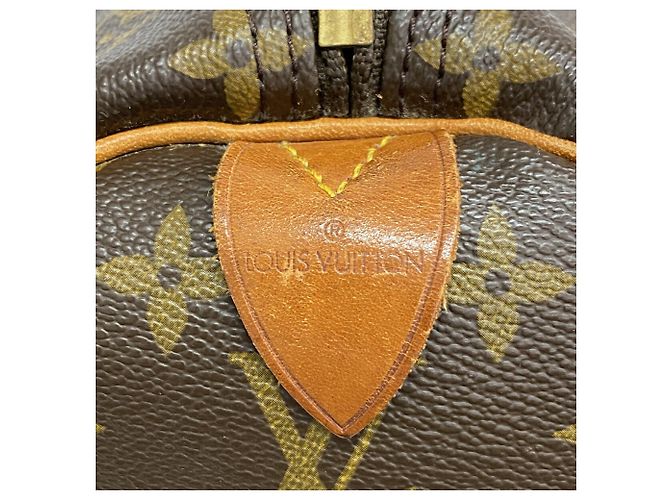 Borsa Louis Vuitton Boston Monogram Keepall 60 Marrone - vista 5