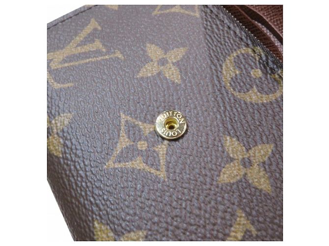 Louis Vuitton Portefeuille Victorine Tri-fold Wallet Marrone Monogramma - vista 9