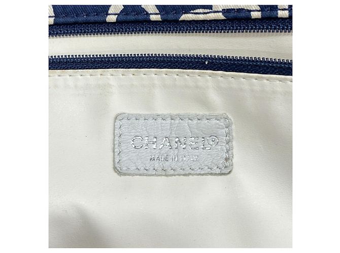 Chanel Tote Bag aus Navy-Canvas Marineblau - Ansicht 5