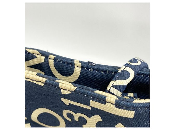 Chanel Tote Bag aus Navy-Canvas Marineblau - Ansicht 7