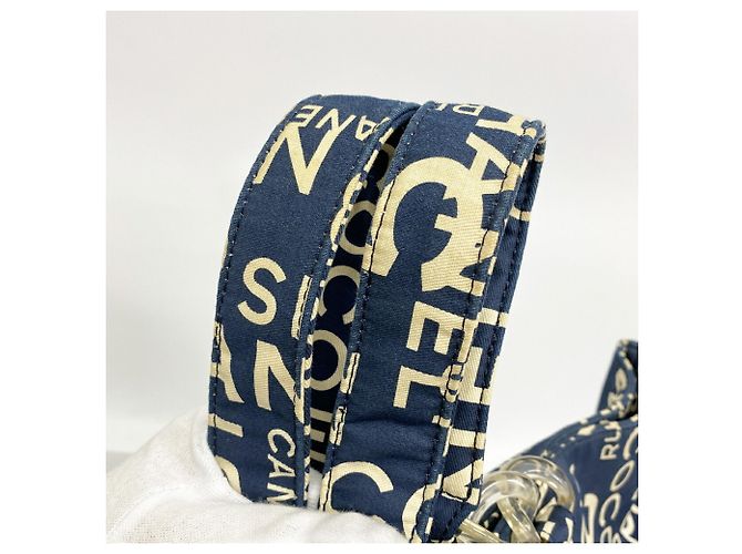 Chanel Tote Bag aus Navy-Canvas Marineblau - Ansicht 8