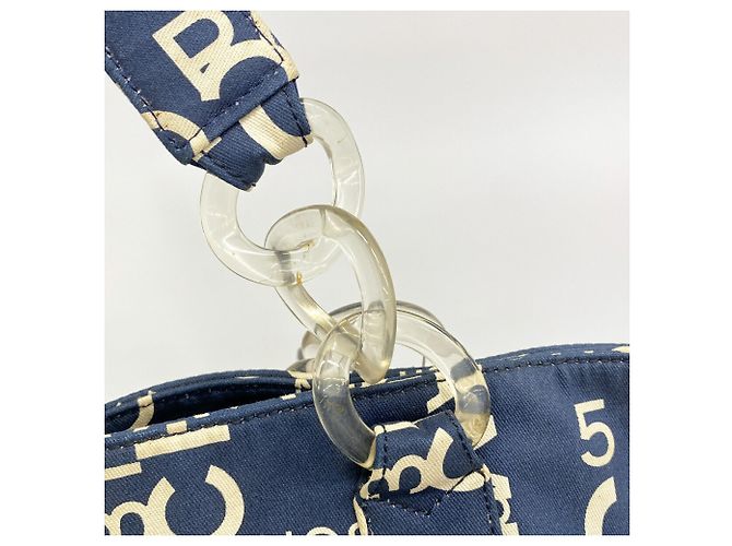 Chanel Tote Bag aus Navy-Canvas Marineblau - Ansicht 9