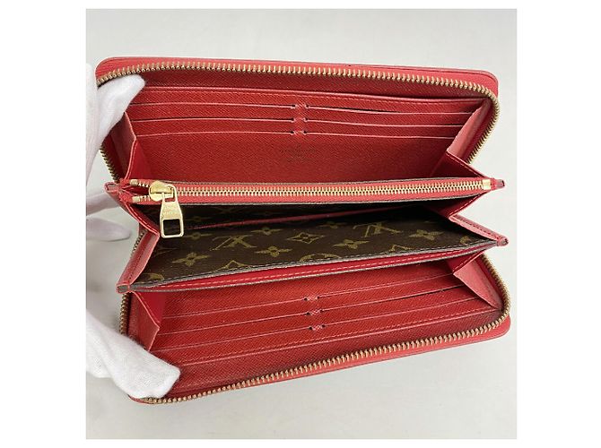 Louis Vuitton Monogram Zippy Wallet Retiro Marrone Fuschia - vista 3