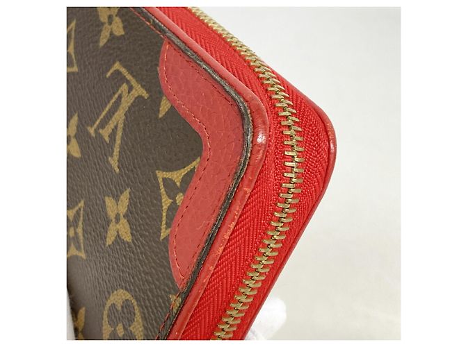 Louis Vuitton Monogram Zippy Wallet Retiro Marrone Fuschia - vista 6