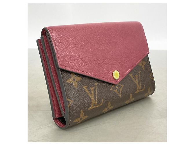 Louis Vuitton Monogram Portefeuille Pallas Compact Wallet Marrone Viola scuro - vista 2