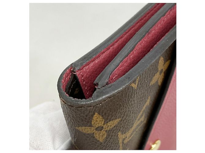 Louis Vuitton Monogram Portefeuille Pallas Compact Wallet Marrone Viola scuro - vista 6