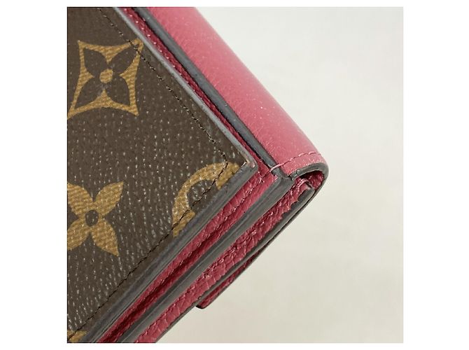 Louis Vuitton Monogram Portefeuille Pallas Compact Wallet Marrone Viola scuro - vista 7
