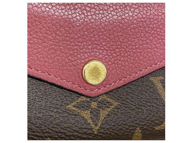 Louis Vuitton Monogram Portefeuille Pallas Compact Wallet Marrone Viola scuro - vista 8